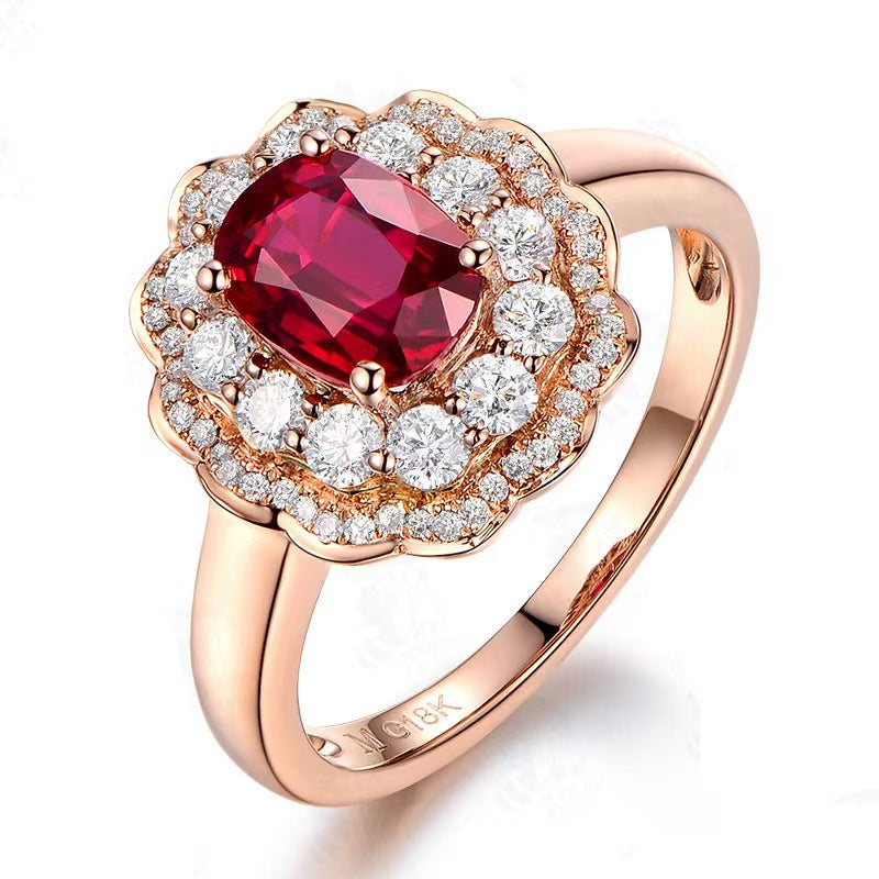 Ruby 18k Rose Gold Open Ring