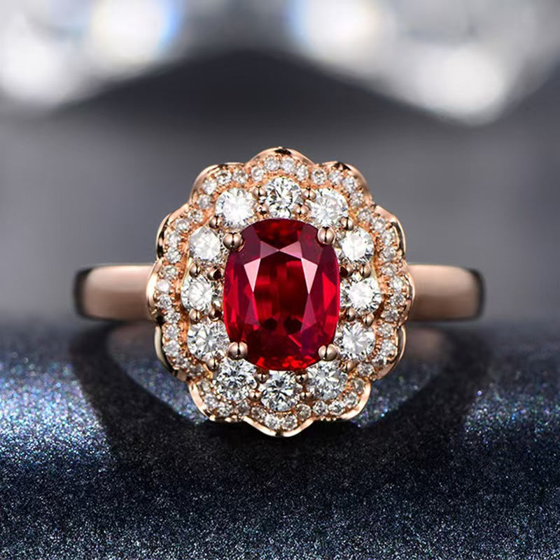 Ruby 18k Rose Gold Open Ring