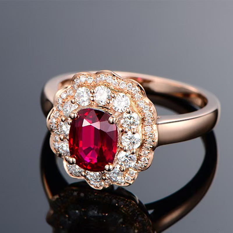 Ruby 18k Rose Gold Open Ring