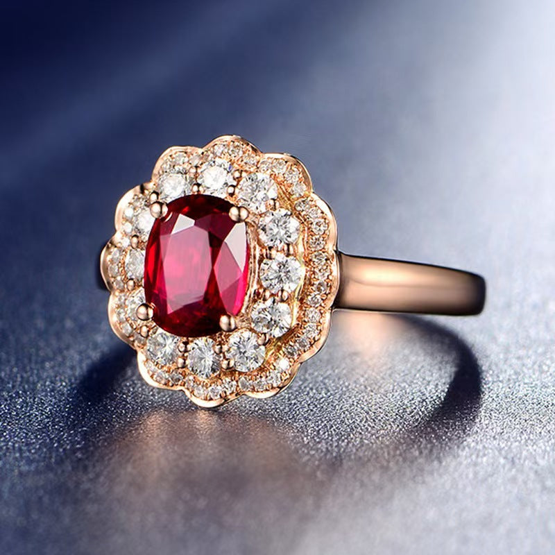 Ruby 18k Rose Gold Open Ring